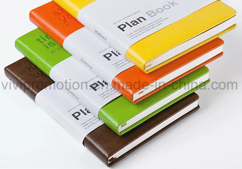 High Quality Custom Moleskine PU Leather Cover Agenda Notebook for Gifts (PUN402)