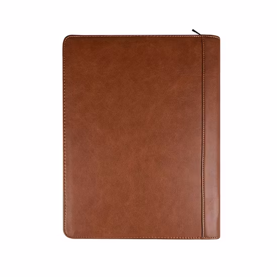 Ring Binder Portfolio with Calculator Conference Folder Notepad Binder Durable Multi Function A4 Leather Folio