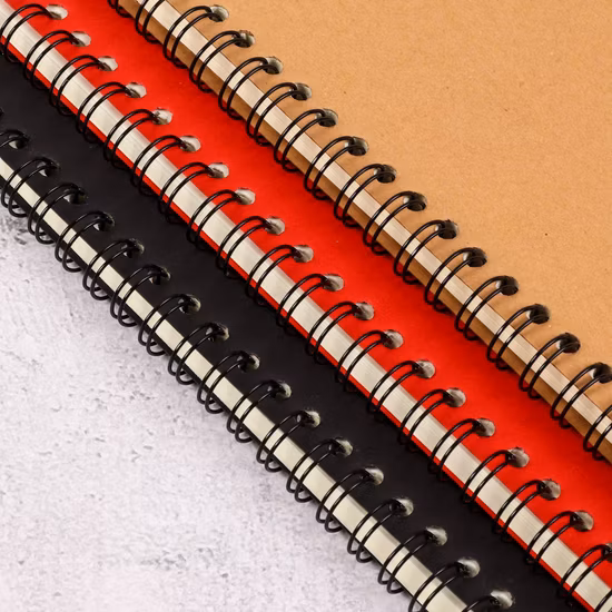 주문 가죽 노트북은 금속 반지 바인딩을 가진 의제 계획자 전표 노트북을 인쇄했습니다